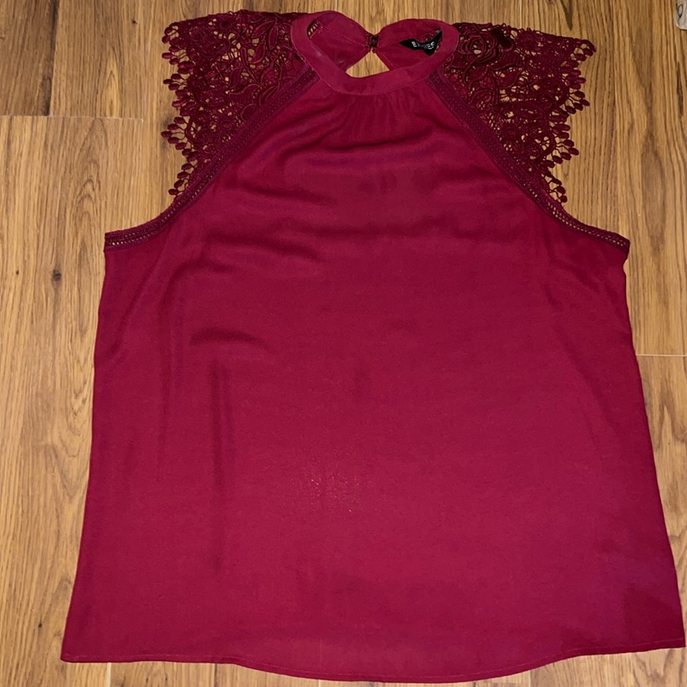 New Beautiful Red Wine Color Top